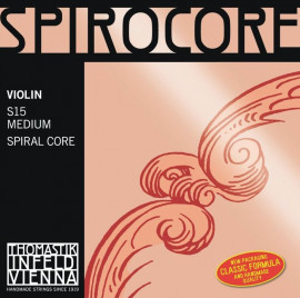 S15 Spirocore Комплект струн для скрипки размером 4/4, среднее натяжение, Thomastik - S15 Spirocore Комплект струн для скрипки размером 4/4, среднее натяжение, Thomastik
