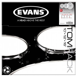 ETP-G1CTD-R G1 Rock Набор пластика для том барабана, с покрытием 10"/12"/16", Evans - ETP-G1CTD-R G1 Rock Набор пластика для том барабана, с покрытием 10"/12"/16", Evans