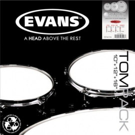 ETP-EC2SCTD-R EC2 Rock Набор пластика для том барабана, с покрытием 10"/12"/16", Evans - ETP-EC2SCTD-R EC2 Rock Набор пластика для том барабана, с покрытием 10"/12"/16", Evans