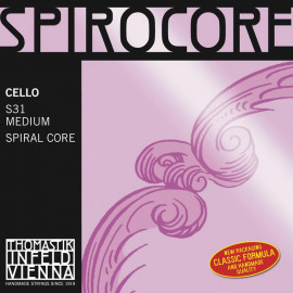 S31 Spirocore Комплект струн для виолончели размером 4/4, среднее натяжение, Thomastik - S31 Spirocore Комплект струн для виолончели размером 4/4, среднее натяжение, Thomastik