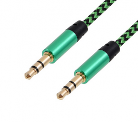 Аудио кабель 3.5 Jack - 3.5 Jack Стерео (1 м)  - Аудио кабель 3.5 Jack - 3.5 Jack Стерео (1 м) 