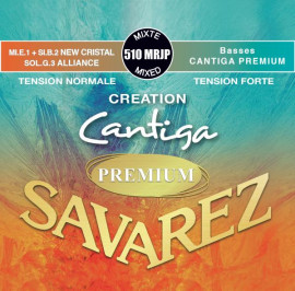 510MRJP Creation Cantiga Premium Комплект струн для классической гитары, посеребренные, Savarez - 510MRJP Creation Cantiga Premium Комплект струн для классической гитары, посеребренные, Savarez