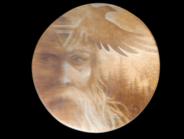 Бубен Shamanic Индонезия 70х70 с рисунком - Бубен Shamanic Индонезия 70х70 с рисунком