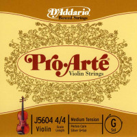 J5604-4/4M-B10 Pro-Arte Отельная струна G/Соль для скрипки размером 4/4, ср. натяж, 10шт, D'Addario