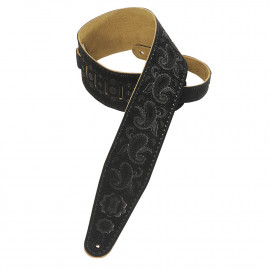 PMS44T03-BLK Heirloom Series Ремень для гитары, замша, черный, Levy's - PMS44T03-BLK Heirloom Series Ремень для гитары, замша, черный, Levy's