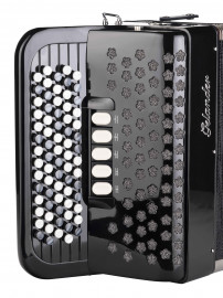 GH5120H-3-BLACK Кнопочный аккордеон 72/120/5+3, черный, Gelander - GH5120H-3-BLACK Кнопочный аккордеон 72/120/5+3, черный, Gelander