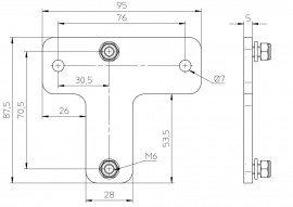 SC-Adapter Адаптер крепления на стену KM 24471 для мониторов SC204/205, Eve Audio - SC-Adapter Адаптер крепления на стену KM 24471 для мониторов SC204/205, Eve Audio