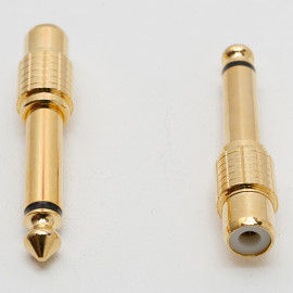 SA-RCF/P2-G Переходник (разъем переходной), RCA female-6.3мм male, моно, SHNOOR - SA-RCF/P2-G Переходник (разъем переходной), RCA female-6.3мм male, моно, SHNOOR
