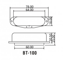 BT-100-CR Звукосниматель магнитный, сингл, нековый, хром, Belcat - BT-100-CR Звукосниматель магнитный, сингл, нековый, хром, Belcat