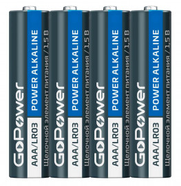 00-00015602 Super Power Alkaline Элемент питания AAA/LR03 щелочной 1.5В, 4шт, GoPower - 00-00015602 Super Power Alkaline Элемент питания AAA/LR03 щелочной 1.5В, 4шт, GoPower