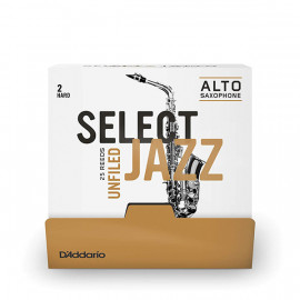 RRS01ASX2H-B25 Select Jazz Unfiled Трости для саксофона альт, размер 2, жесткие (Hard), 25шт, Rico - RRS01ASX2H-B25 Select Jazz Unfiled Трости для саксофона альт, размер 2, жесткие (Hard), 25шт, Rico