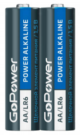 00-00015599 Super Power Alkaline Shrink Элемент питания AA/LR6 щелочной 1.5В, 2шт, GoPower - 00-00015599 Super Power Alkaline Shrink Элемент питания AA/LR6 щелочной 1.5В, 2шт, GoPower