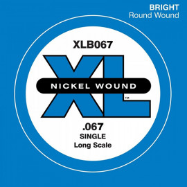 XLB067 Nickel Wound Отдельная струна для бас-гитары, никелированная, .067, D'Addario - XLB067 Nickel Wound Отдельная струна для бас-гитары, никелированная, .067, D'Addario