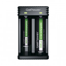 00-00015360 LiCharger 4 Зарядное устройство для аккумуляторов Ni-MH/Ni-Cd/Li-ion, 2 слота, GoPower - 00-00015360 LiCharger 4 Зарядное устройство для аккумуляторов Ni-MH/Ni-Cd/Li-ion, 2 слота, GoPower