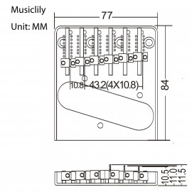 MX1273CR Бридж для электрогитары, Telecaster, хром, Musiclily - MX1273CR Бридж для электрогитары, Telecaster, хром, Musiclily
