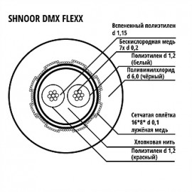 Flexx425BLK-100m Кабель спикерный гибкий 4x2,5мм, d10, 100м, черный, SHNOOR - Flexx425BLK-100m Кабель спикерный гибкий 4x2,5мм, d10, 100м, черный, SHNOOR