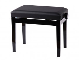 HY-PJ010-GLOSS-BLACK Банкетка, черная, искусственная кожа, Rin - HY-PJ010-GLOSS-BLACK Банкетка, черная, искусственная кожа, Rin