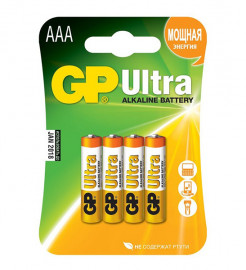 GP24AU-2CR4 Ultra Элемент питания ААА, алкалиновый, 4шт, GP - GP24AU-2CR4 Ultra Элемент питания ААА, алкалиновый, 4шт, GP