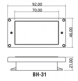 BH-31Neck-BK Звукосниматель магнитный, хамбакер, нековый, черный, Belcat - BH-31Neck-BK Звукосниматель магнитный, хамбакер, нековый, черный, Belcat