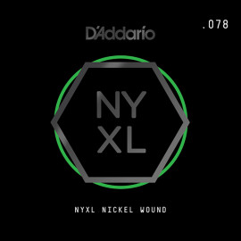 NYNW078 NYXL Отдельная струна для электрогитары, никелированная, 078, D'Addario - NYNW078 NYXL Отдельная струна для электрогитары, никелированная, 078, D'Addario