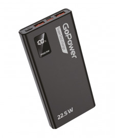 00-00029659 Внешний аккумулятор PB03-10 10000mAh 3.0A 22.5W 2USB/Type-C черный, GoPower - 00-00029659 Внешний аккумулятор PB03-10 10000mAh 3.0A 22.5W 2USB/Type-C черный, GoPower