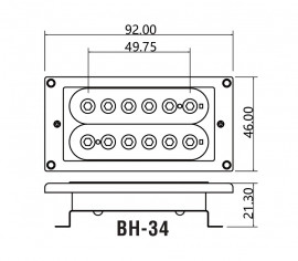 BH-34Neck-BK Звукосниматель магнитный, хамбакер, нековый, черный, Belcat - BH-34Neck-BK Звукосниматель магнитный, хамбакер, нековый, черный, Belcat