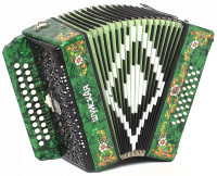 SZ51XYL-A-GR Гармонь "Шуйская" 25х25-III, зеленая, Шуйская гармонь