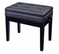 HY-DX16-GLOSS-BLACK Банкетка, черный/черный, искусственная кожа, Rin