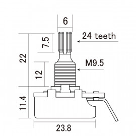 CTS-A500 Потенциометр A500K (лог), CTS - CTS-A500 Потенциометр A500K (лог), CTS