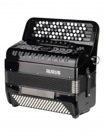 JH5120-BLACK Аккордеон кнопочный 70/120/7/2, черный, с футляром, Aurus - JH5120-BLACK Аккордеон кнопочный 70/120/7/2, черный, с футляром, Aurus