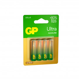 GP15AUA21-2CRSBC4 Ultra Alkaline G-TECH Элемент питания АА, алкалиновый, 4 шт, GP - GP15AUA21-2CRSBC4 Ultra Alkaline G-TECH Элемент питания АА, алкалиновый, 4 шт, GP