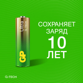GP15AUA21-2CRSBC4 Ultra Alkaline G-TECH Элемент питания АА, алкалиновый, 4 шт, GP - GP15AUA21-2CRSBC4 Ultra Alkaline G-TECH Элемент питания АА, алкалиновый, 4 шт, GP
