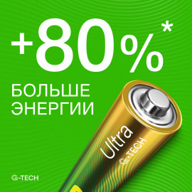 GP15AUA21-2CRSBC4 Ultra Alkaline G-TECH Элемент питания АА, алкалиновый, 4 шт, GP - GP15AUA21-2CRSBC4 Ultra Alkaline G-TECH Элемент питания АА, алкалиновый, 4 шт, GP