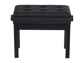 HY-P410-SATIN-BLACK Банкетка, матовый черный, искусственная кожа, Rin - HY-P410-SATIN-BLACK Банкетка, матовый черный, искусственная кожа, Rin