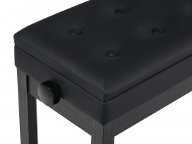 HY-P410-SATIN-BLACK Банкетка, матовый черный, искусственная кожа, Rin - HY-P410-SATIN-BLACK Банкетка, матовый черный, искусственная кожа, Rin