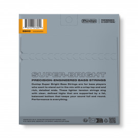 DBSBN40120 Super Bright Комплект струн для 5-струнной бас-гитары, никелиров, Light, 40-120, Dunlop - DBSBN40120 Super Bright Комплект струн для 5-струнной бас-гитары, никелиров, Light, 40-120, Dunlop