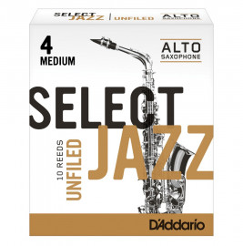 RRS10ASX4M Select Jazz Unfiled Трости для саксофона альт, размер 4, средние (Medium), 10шт, Rico - RRS10ASX4M Select Jazz Unfiled Трости для саксофона альт, размер 4, средние (Medium), 10шт, Rico
