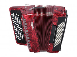 JH5096-RED Аккордеон кнопочный 70/96/7/2, красный, с футляром, Aurus - JH5096-RED Аккордеон кнопочный 70/96/7/2, красный, с футляром, Aurus