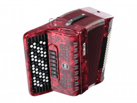 JH5096-RED Аккордеон кнопочный 70/96/7/2, красный, с футляром, Aurus - JH5096-RED Аккордеон кнопочный 70/96/7/2, красный, с футляром, Aurus