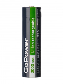 00-00031393 Аккумулятор Li-ion ICR18650 3.7В 2000мАч Type-C, 2шт, GoPower - 00-00031393 Аккумулятор Li-ion ICR18650 3.7В 2000мАч Type-C, 2шт, GoPower