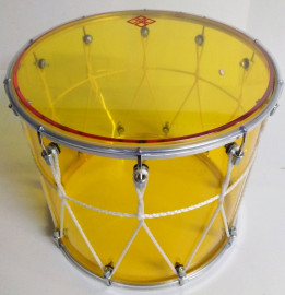 BKA-14Jv Барабан кавказский 14", акрил 34х36см, с верёвкой, желтый, Мастерская Бехтеревых - BKA-14Jv Барабан кавказский 14", акрил 34х36см, с верёвкой, желтый, Мастерская Бехтеревых