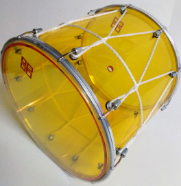 BKA-14Jv Барабан кавказский 14", акрил 34х36см, с верёвкой, желтый, Мастерская Бехтеревых - BKA-14Jv Барабан кавказский 14", акрил 34х36см, с верёвкой, желтый, Мастерская Бехтеревых
