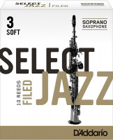 RSF10SSX3S Select Jazz Filed Трости для саксофона сопрано, размер 3 Soft, 10шт, Rico