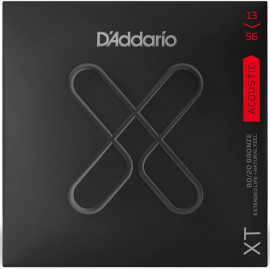 XTABR1356 XT Комплект струн для акустической гитары, бронза 80/20, 13-56, с покрытием, D'Addario - XTABR1356 XT Комплект струн для акустической гитары, бронза 80/20, 13-56, с покрытием, D'Addario