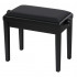 HY-PJ023-SATIN-BLACK Банкетка, черный/черный, искусственная кожа, Rin - HY-PJ023-SATIN-BLACK Банкетка, черный/черный, искусственная кожа, Rin