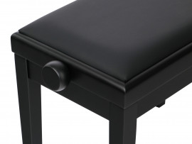 HY-PJ023-SATIN-BLACK Банкетка, черный/черный, искусственная кожа, Rin - HY-PJ023-SATIN-BLACK Банкетка, черный/черный, искусственная кожа, Rin