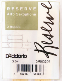 DJR02305 Reserve Трости для саксофона альт, размер 3.0+, 2шт., Rico - DJR02305 Reserve Трости для саксофона альт, размер 3.0+, 2шт., Rico