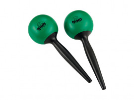 NINO582GR Маракасы пластиковые, круглые на ручке, зеленые, Nino Percussion - NINO582GR Маракасы пластиковые, круглые на ручке, зеленые, Nino Percussion