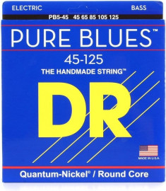 PB5-45 Pure Blues Комплект струн для 5-струнной бас-гитары, никель, Medium, 45-125, DR - PB5-45 Pure Blues Комплект струн для 5-струнной бас-гитары, никель, Medium, 45-125, DR