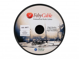FC222WH-50 Кабель микрофонный балансный, белый, 50м, Feby Cable - FC222WH-50 Кабель микрофонный балансный, белый, 50м, Feby Cable